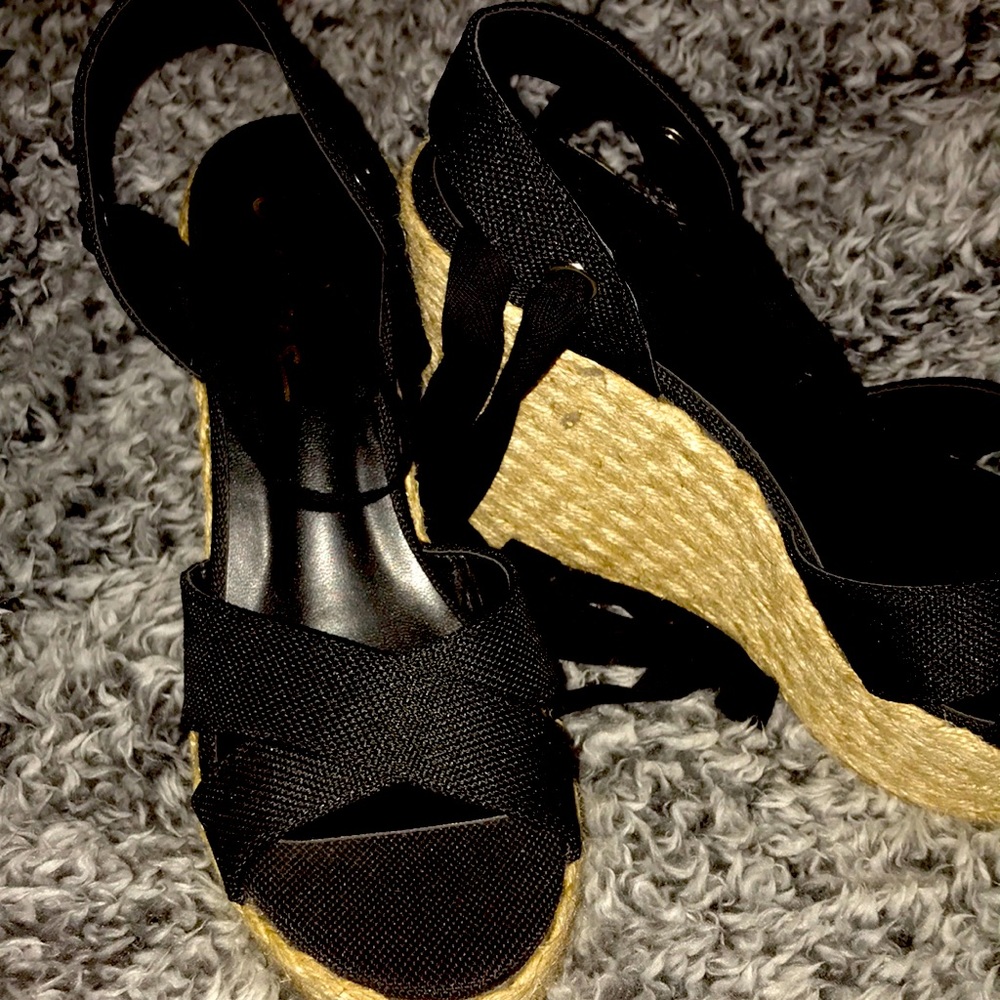 Lulus wedge espadrilles lace up leg